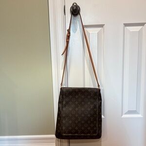 Louis Vuitton Large Dark Brown Monogram Messenger Bag